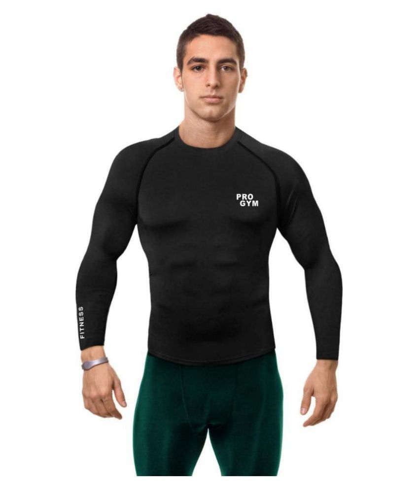     			Pro Gym Unisex 100% Polyester Compression Swimming t Shirt Full Sleeves for Men