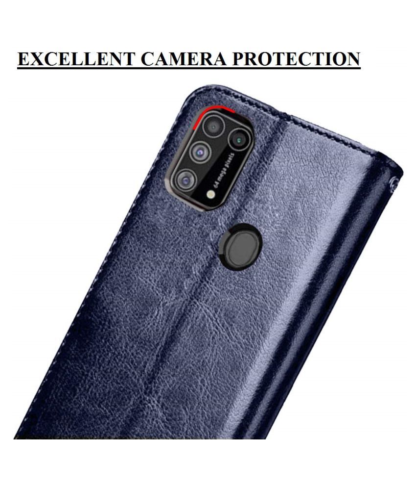 Samsung Galaxy M31 Flip Cover by Bracevor Blue Flip Covers Online