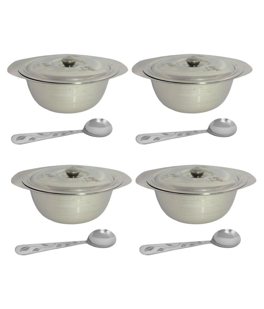 A&H - Silver Serving Bowl ( Pack of 8 )