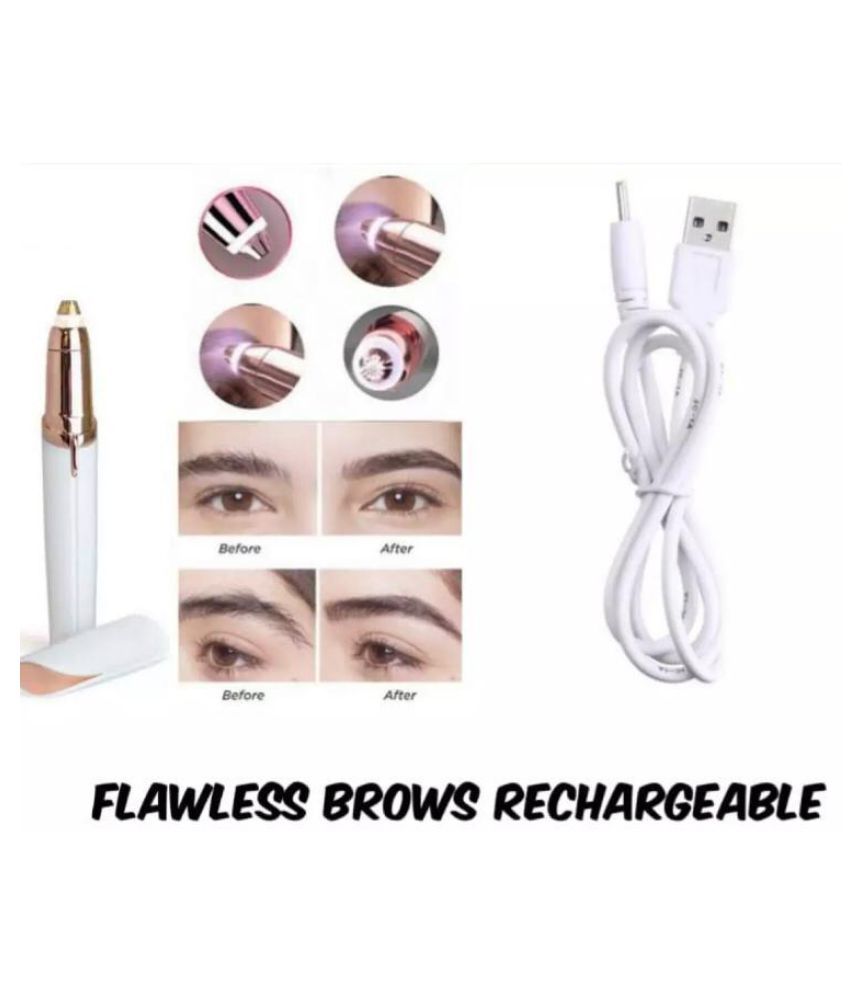 FLAWLESS HAIR REMOVER USB Rechargeable Face And Eyebrow Trimmer ...