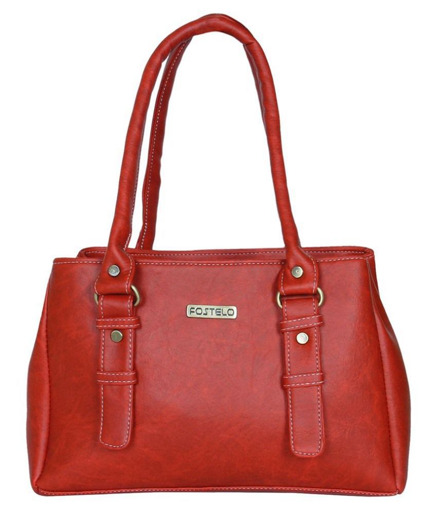     			Fostelo -   Red Faux Leather Shoulder Bag