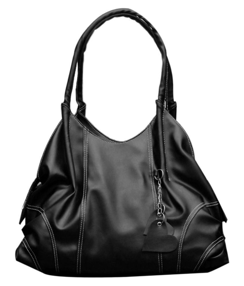     			Fostelo Black P.U. Shoulder Bag