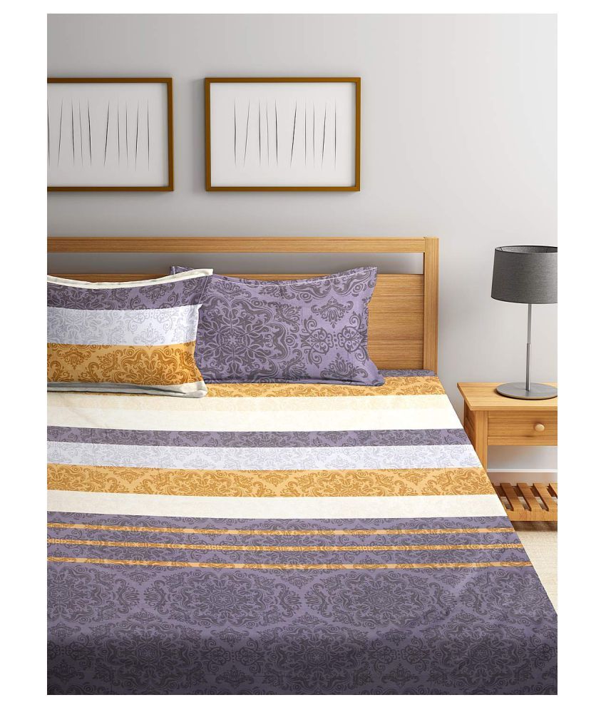 Bombay Dyeing Cotton Double Bedsheet with 2 Pillow Covers Buy Bombay Dyeing Cotton Double
