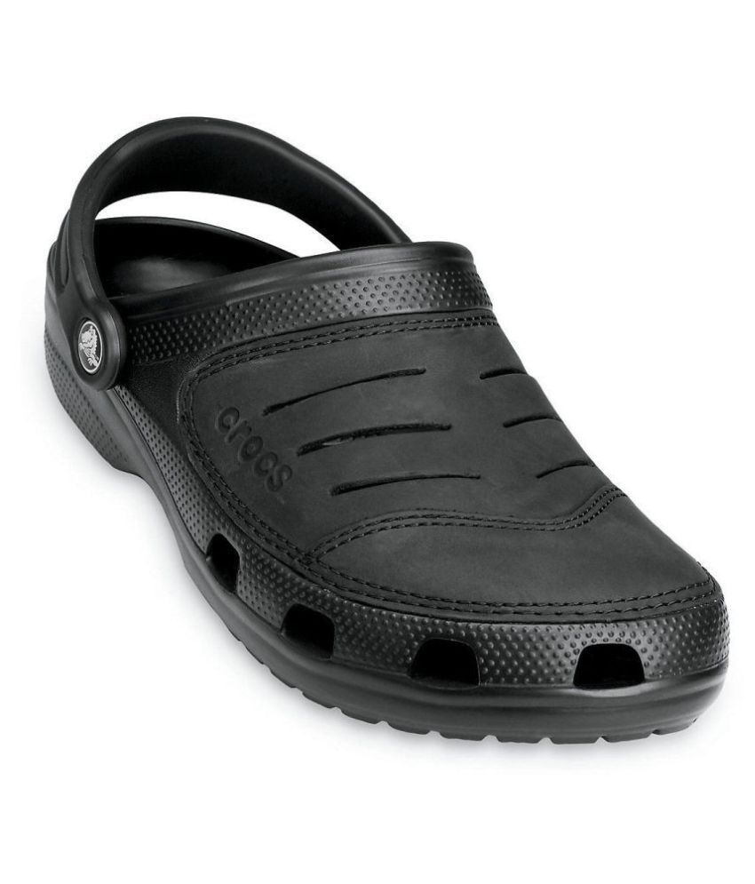 black suede crocs