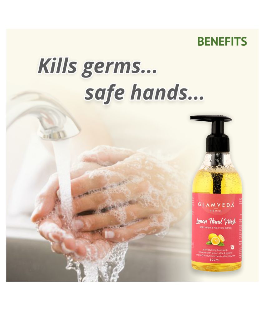 Glamveda Lemon Hand Wash With Neem & Aloe Vera Extracts Hand Wash 300 mL Pack of 1