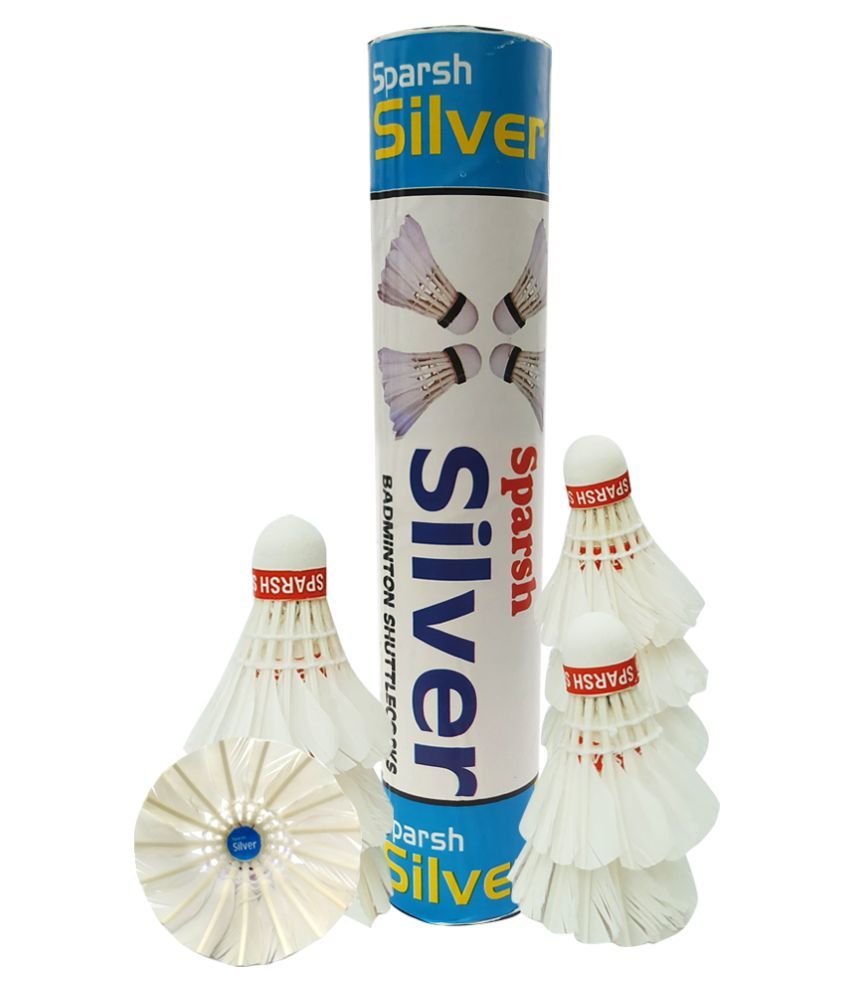 Sparsh Silver Feather Shuttlecock 10 Buy Online at Best Price on Snapdeal