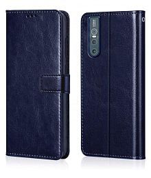 Vivo V15 Pro Flip Cover by NBOX - Blue Viewing Stand and pocket