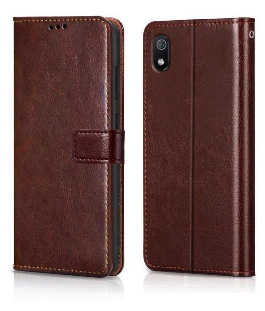     			Samsung Galaxy A10 Flip Cover by NBOX - Brown Viewing Stand and pocket
