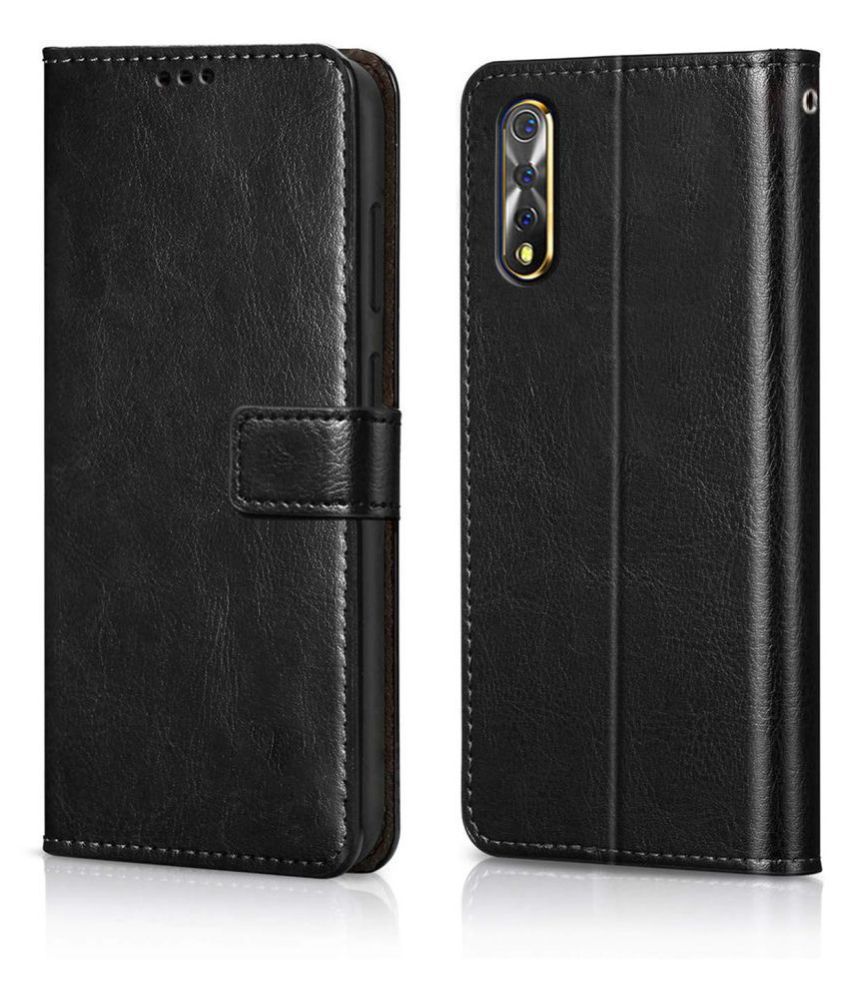     			Samsung Galaxy A50 Flip Cover by NBOX - Black Viewing Stand and pocket