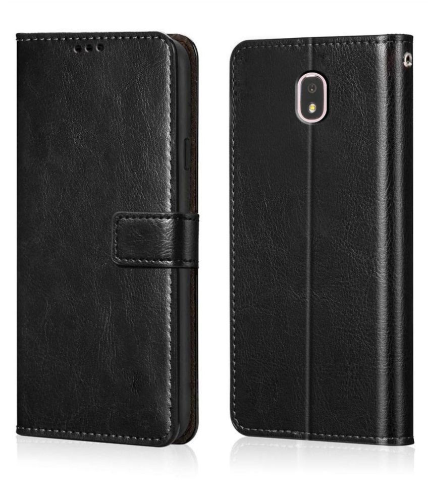     			Samsung Galaxy J7 Pro Flip Cover by NBOX - Black Viewing Stand and pocket