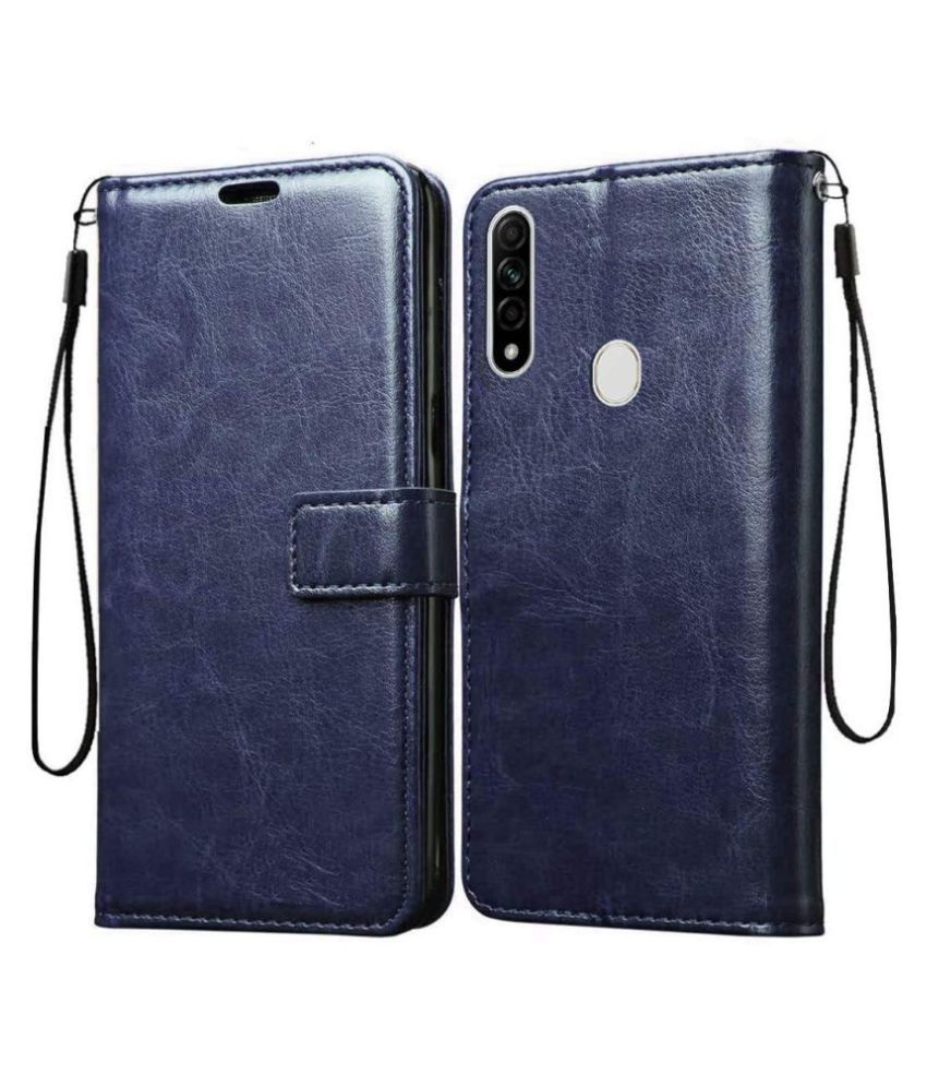     			Vivo U20 Flip Cover by NBOX - Blue Viewing Stand and pocket