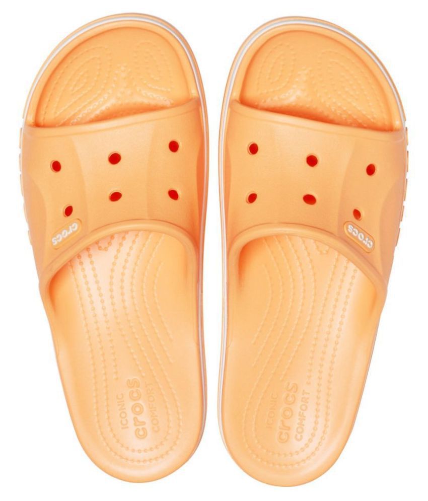 Crocs Orange Slides Price in India- Buy Crocs Orange Slides Online at ...