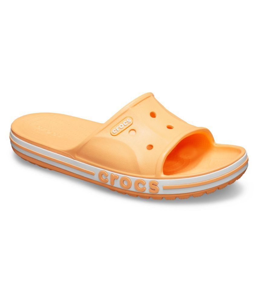 crocs slides orange