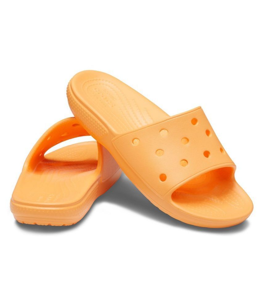 orange croc slides