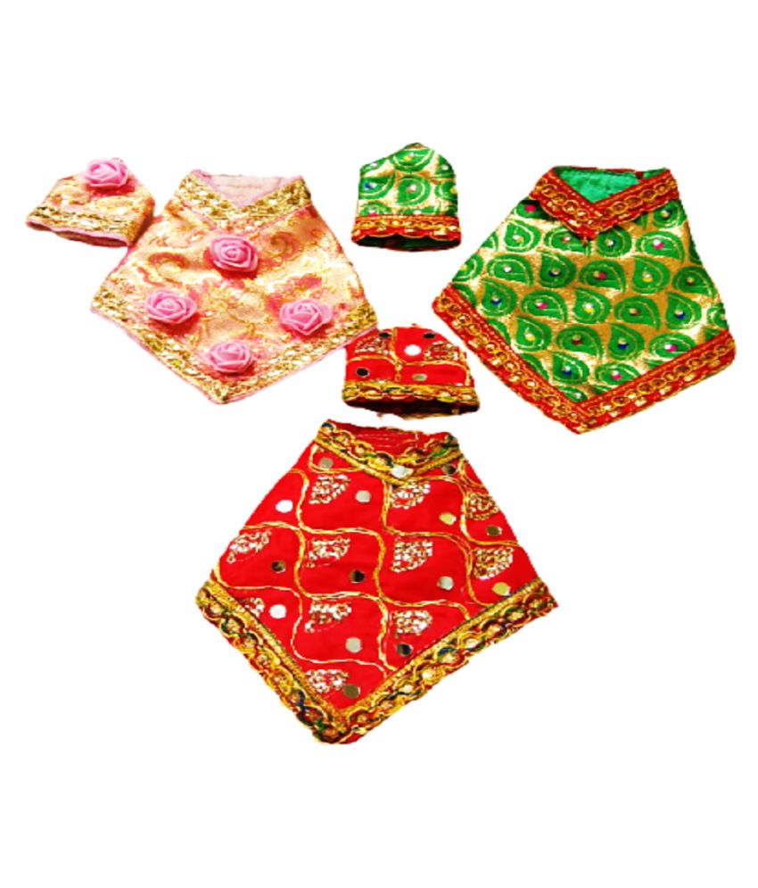 SAI BABA POSHAK/ DRESS/VASRRA SIZE 5 INCH, SET OF 3 DRESS