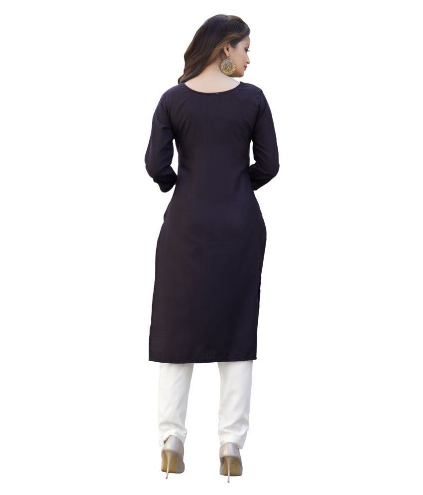 zankhi hosiery Blue Cotton Blend Straight Kurti Buy zankhi hosiery