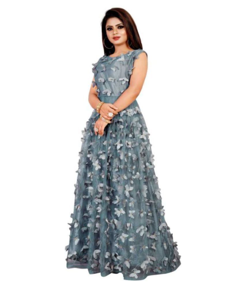 grey ethnic wear