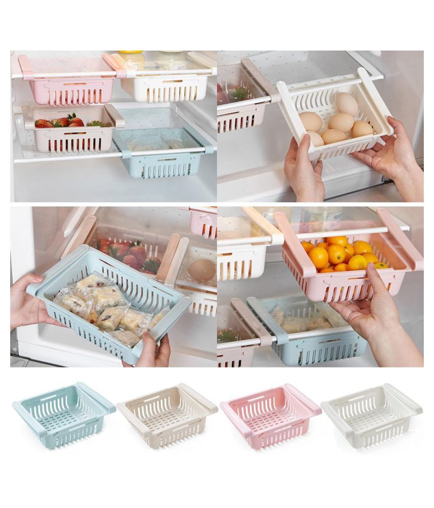 Fridge Storage Basket and organizer set for storage Under Shelf Fridge