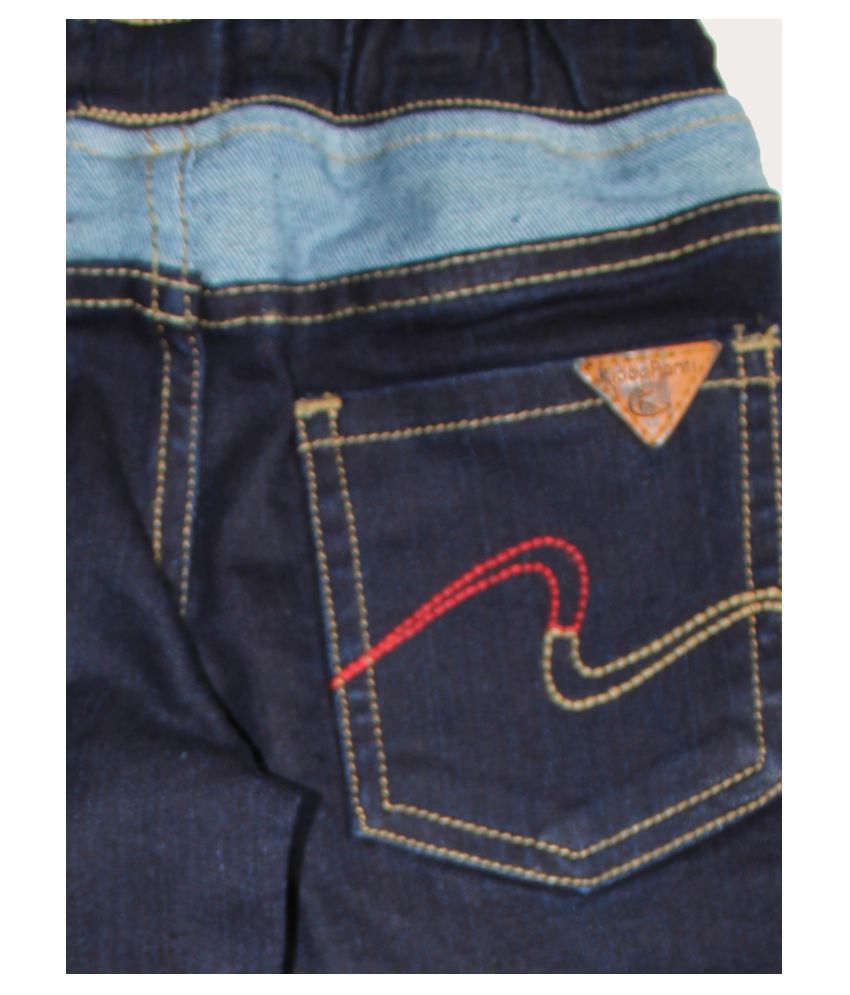Boy's Fashion Reverse Yoke Denim Pant With Patch Damage Buy Boy's