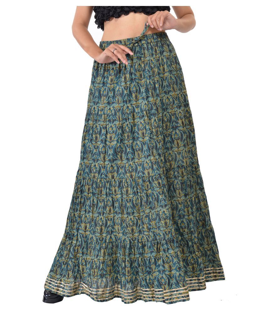 Buy Karrmaz Cotton Highwaist Skirts - Green Online at Best Prices in ...