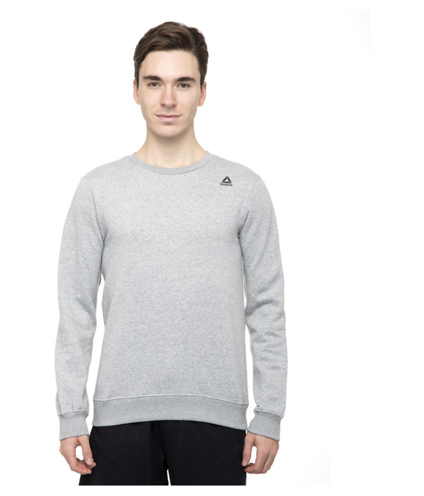Reebok Grey Poly Cotton Sweatshirt - Buy Reebok Grey Poly Cotton ...