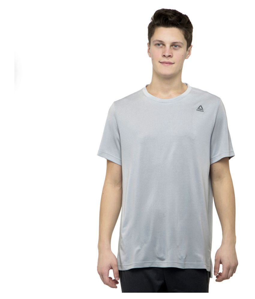Reebok Grey Polyester T-Shirt - Buy 