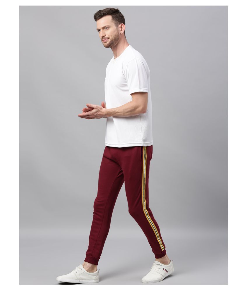 maroon jogger set