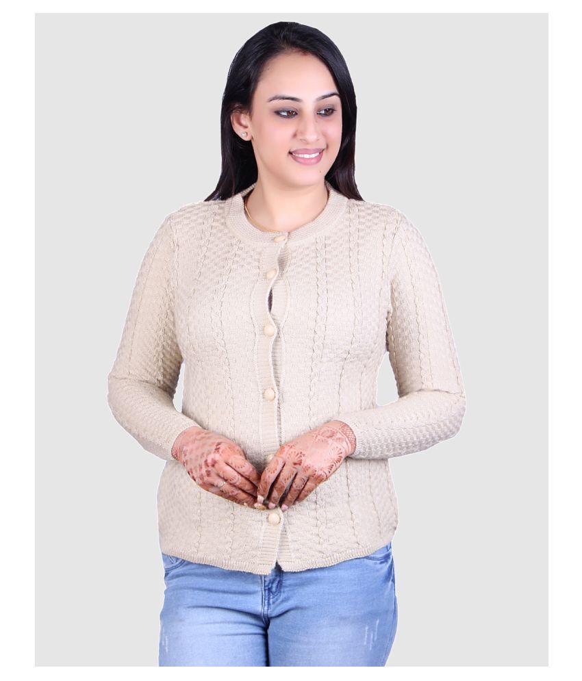     			Ogarti Acrylic Beige Pullovers