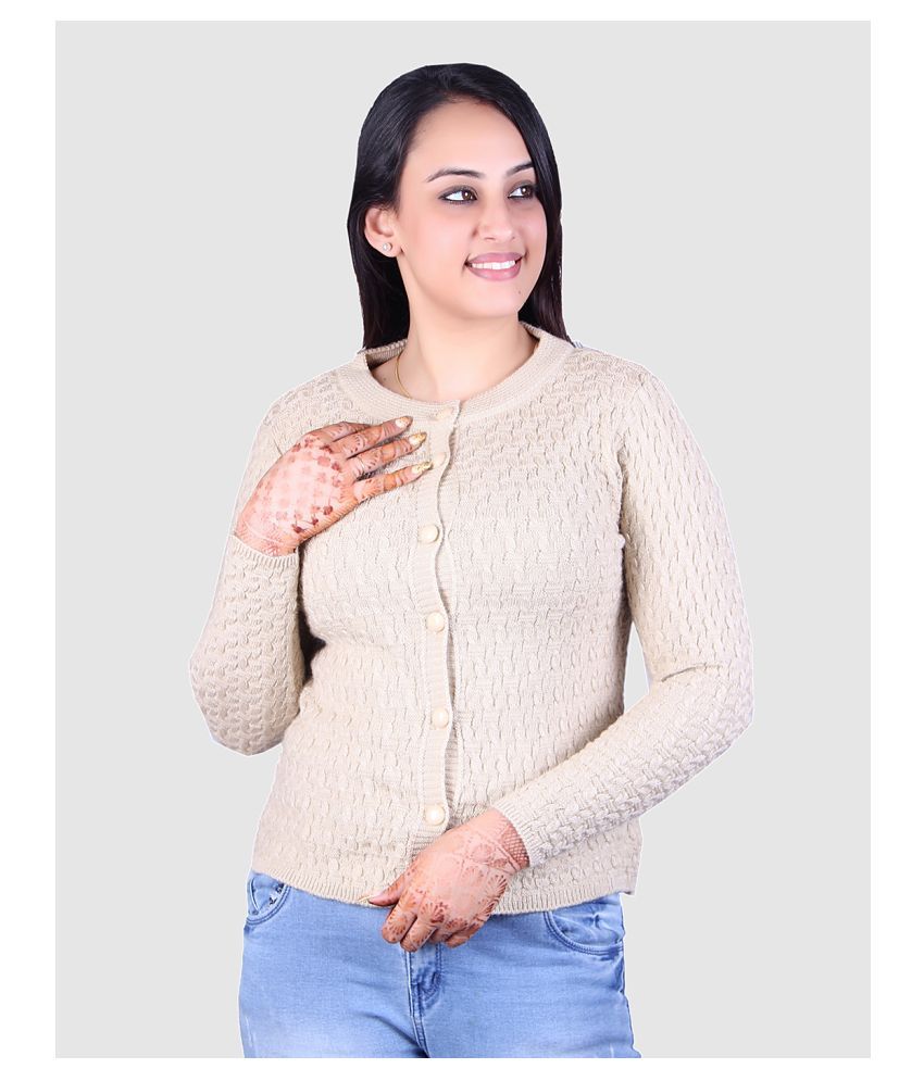     			Ogarti Acrylic Beige Pullovers