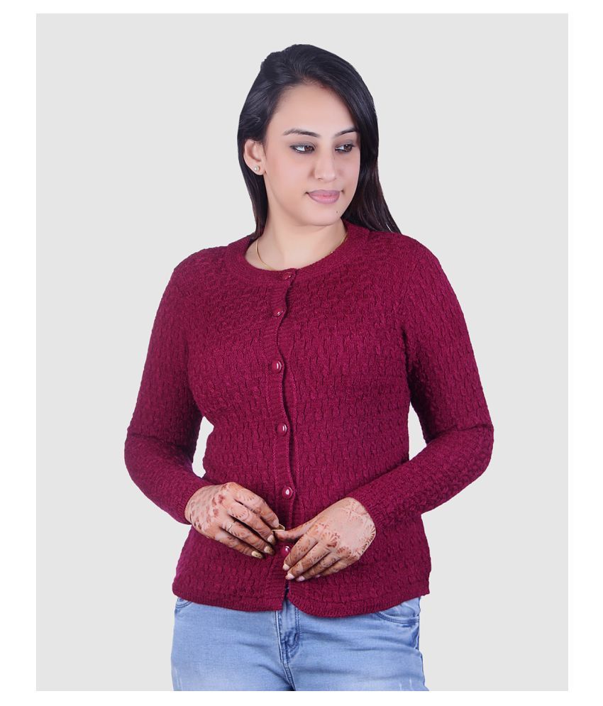     			Ogarti Acrylic Maroon Pullovers