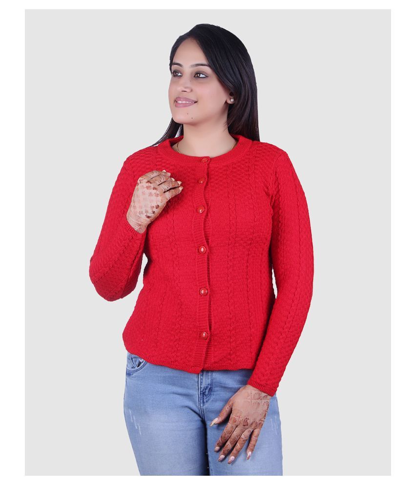     			Ogarti Acrylic Red Pullovers