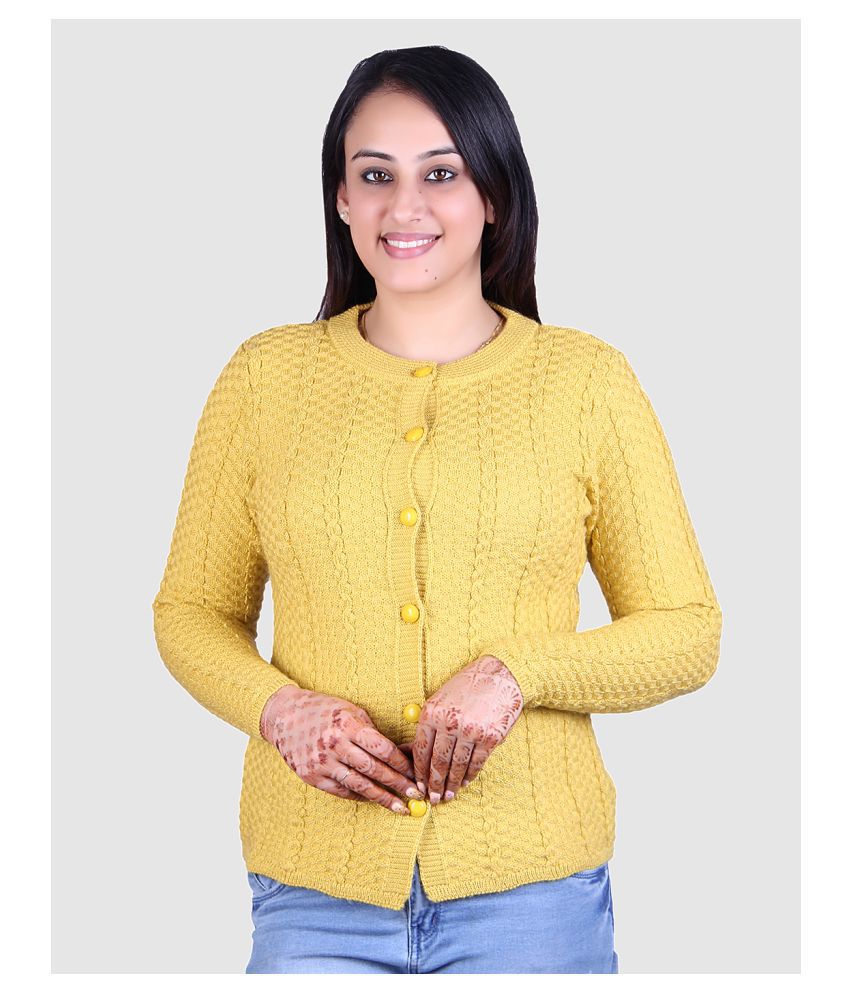    			Ogarti Acrylic Yellow Pullovers