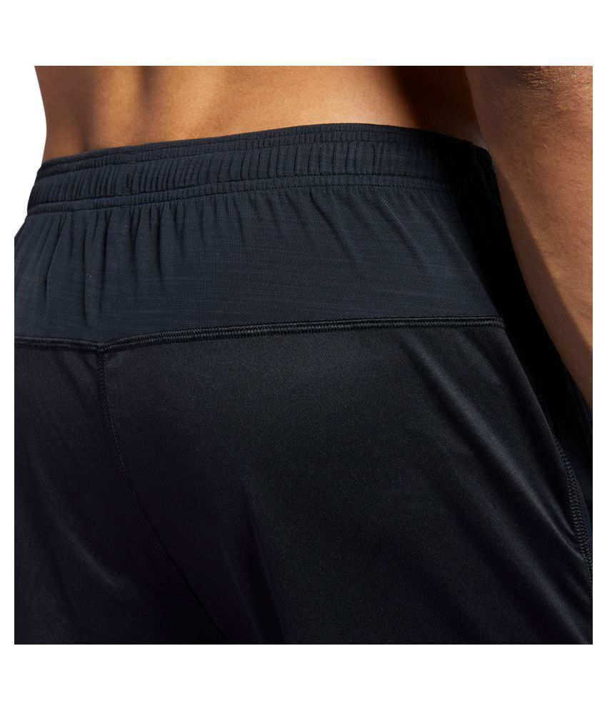 Reebok Black Polyester Fitness Shorts - Buy Reebok Black Polyester ...
