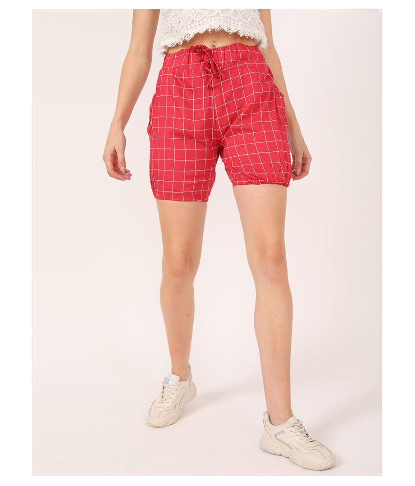 Buy V2 Rayon Hot Pants - Red Online at Best Prices in India - Snapdeal