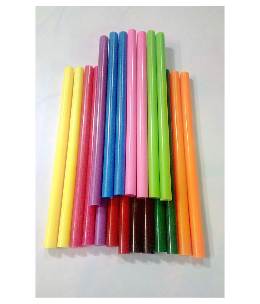 Arts and Crafts Multi Color Hot Glue Gun Sticks Pack Of 20 By Majestic