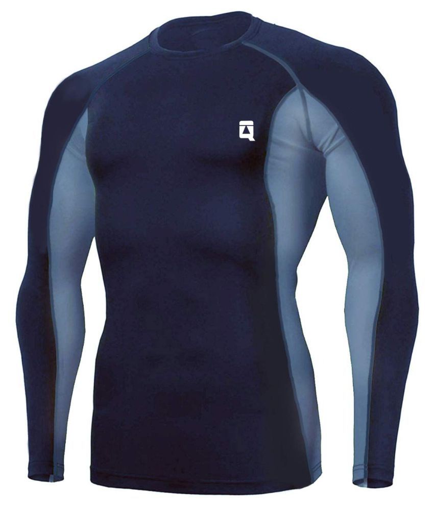     			Quada  Nylon Compression Top Full Sleeve Tights T-Shirt for Sports