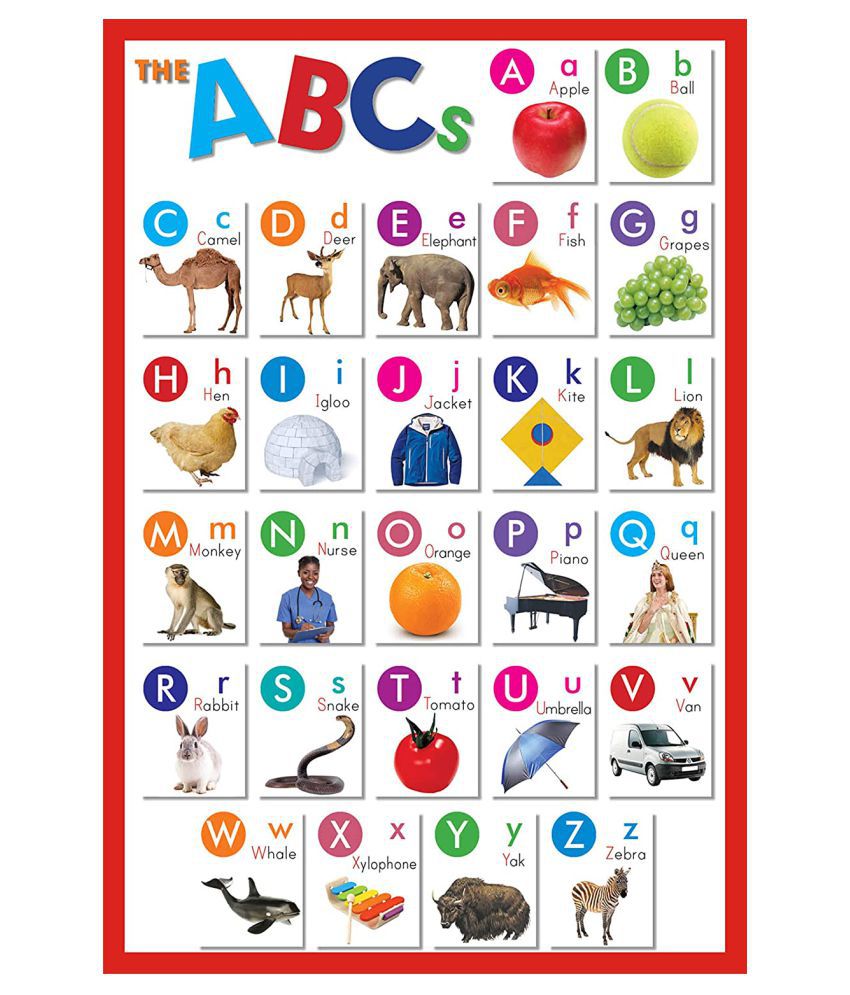 surmul Baby Kids Alphabets ABCD English Wall Sticker Motivational ...
