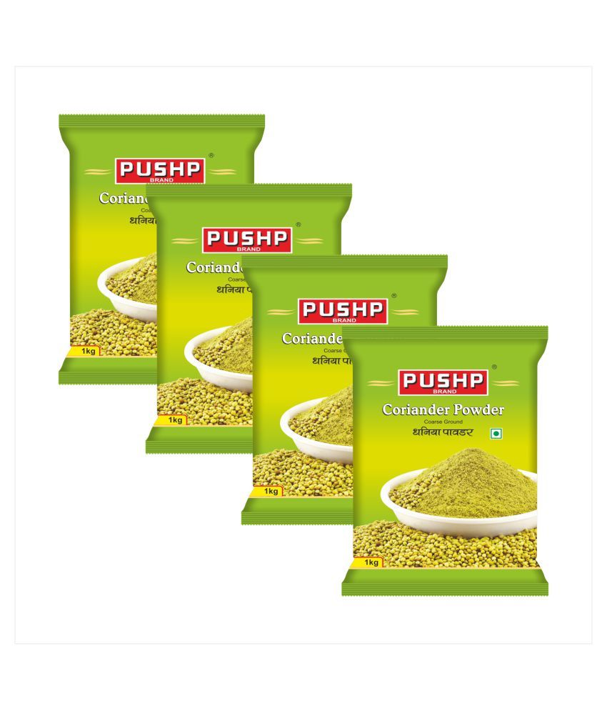 Pushp Brand (1kg each) Coriander Powder 4 kg Pack of 4 Buy Pushp Brand