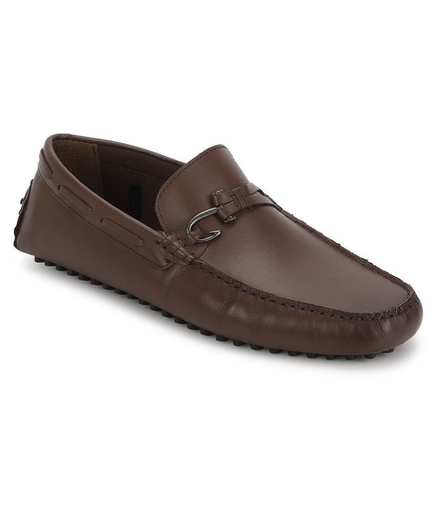 redtape brown loafers