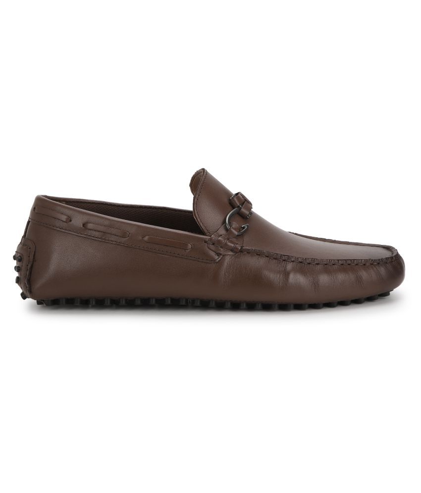 redtape brown loafers