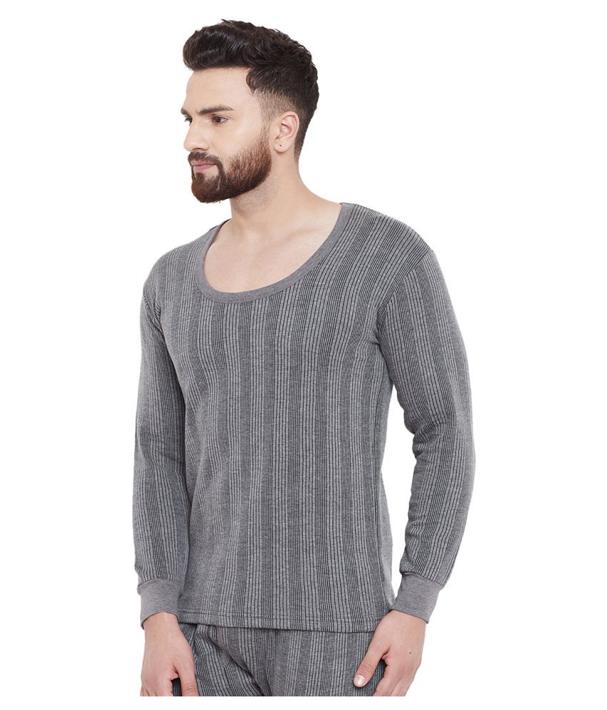 dark grey thermal shirt