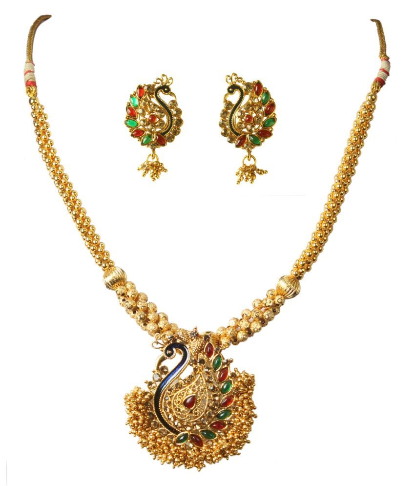 AYRON Copper Golden Princess Gold Plated Necklaces Set Buy AYRON