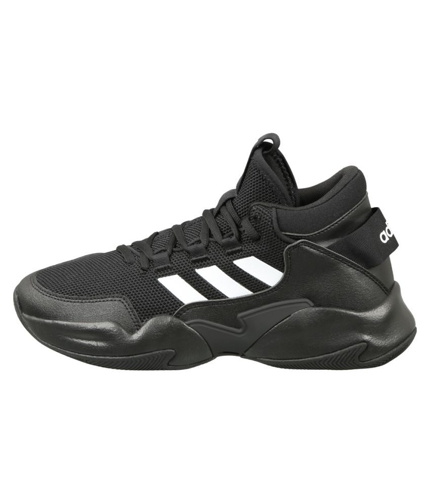 Black adidas basketball shoes