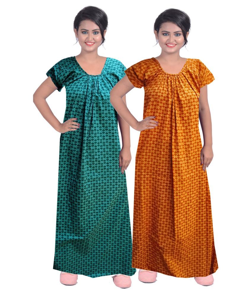 indian cotton night gowns