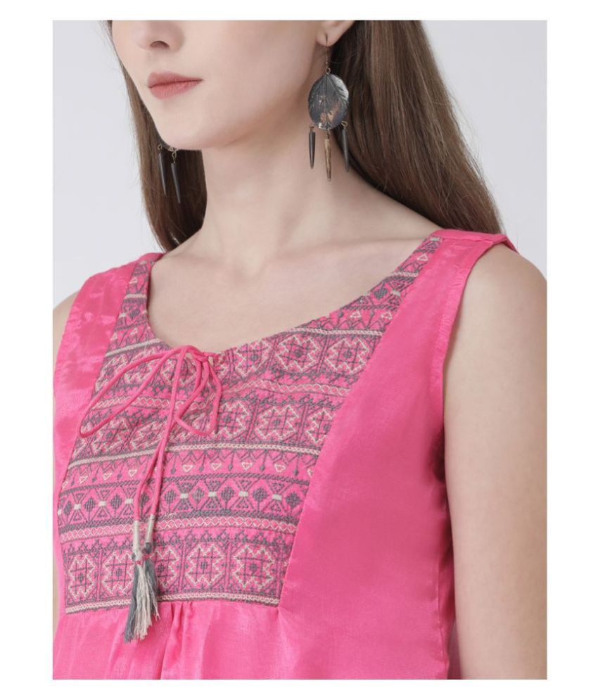 pink frock kurti