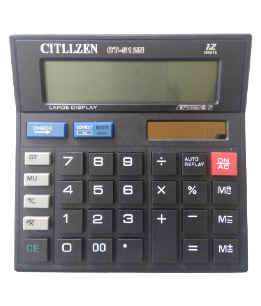     			CITLLZEN Dual Power Electronic Basic Black Big Display  Two Way PowerCalculator (12 Digit)