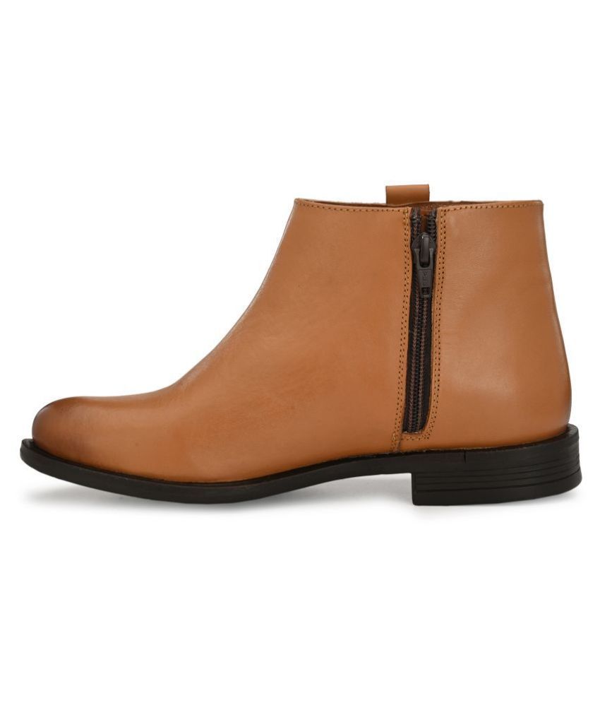 tan ankle bootie