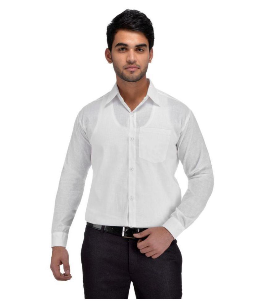     			DESHBANDHU DBK - White Cotton Regular Fit Men's Casual Shirt (Pack of 1 )