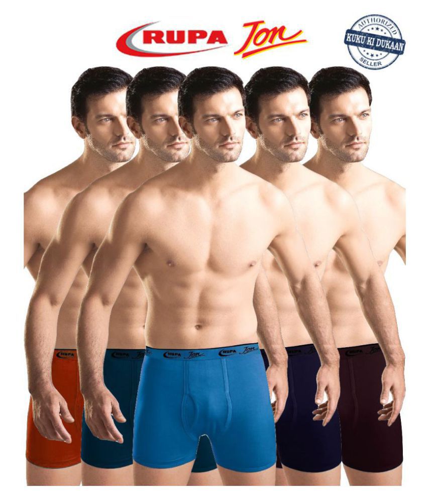     			Rupa - Multicolor Cotton Blend Men's Trunks ( Pack of 5 )