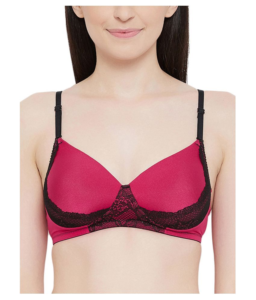     			Clovia Net/Mesh Lightly Padded Women's Everyday Bra ( Pink )